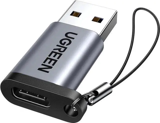 Main image of JAENFONG 10Gbps USB C Female to USB Male Adapter Type C to USB A Charger Cable Converter Compatible with Watch iPhone 15 14 13 AirPods 3 MacBook Galaxy Google Pixel etc Gray