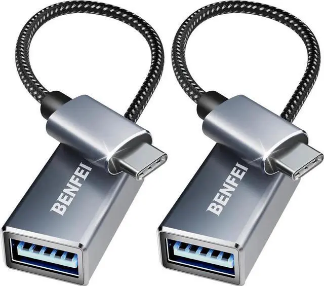 Main image of JAENFONG USB C to USB 3.0 Adapter 2 Pack USB C to A Male to Female Adapter Compatible with iPhone 15 Pro/Max MacBook Pro/Air 2023 iMac S23 XPS 17