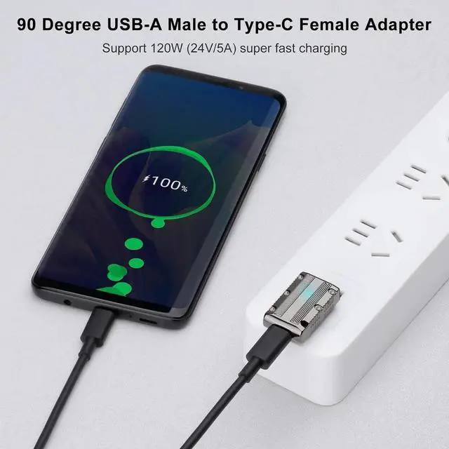 Alt view image 6 of 7 - JAENFONG 10Gbps USB 3.1 Adapter 90 Degree (2 Pack) Up and Down Angle 90 Degree USB 3.1 Type A Male to USB-C Female Coupler Adapters 120W Fast Charging OTG Converter (USB 3.1 Up Down)