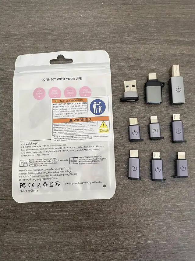 Alt view image 5 of 7 - JAENFONG USB C to Micro Adapter USB C to Micro Adapter Micro to USB C Adapter USB C to USB Adapter USB to USB C Adapter USB C to USB B Adapter 9 Stck.