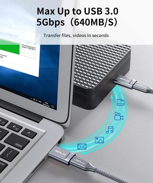 Alt view image 4 of 7 - JAENFONG USB C to USB 3.0 Adapter(2 Pack) Type C Female to USB A Male Adapter USB C 3.1/3.0 Converter Support Data Transfer & Stable Charging for Laptop Chargers iPhone 16 15 14