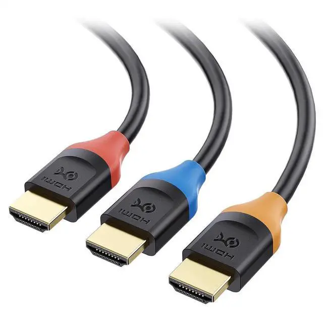 Main image of JAENFONG 3-Pack High Speed HDMI Cable 1 ft with 4K @60Hz 2K @144Hz FreeSync G-SYNC and HDR Support for Gaming Monitor PC TV and More