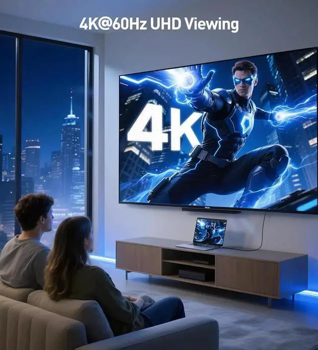 Alt view image 7 of 7 - JAENFONG 3-Pack High Speed HDMI Cable 1 ft with 4K @60Hz 2K @144Hz FreeSync G-SYNC and HDR Support for Gaming Monitor PC TV and More