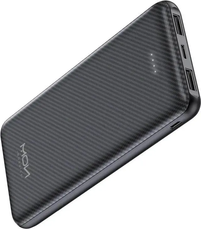Main image of JAENFONG Power Bank 10000mAh Portable Charger Slimmest 5V/3A Battery Pack USB C Input & Output External Phone Charger Compatible with iPhone 15 14 13 12 Galaxy S24 S23 S22 iPad Pixel etc (Black)