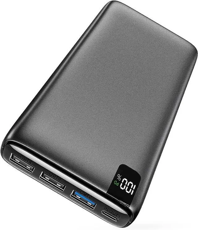 Main image of JAENFONG Power Bank 26800mAh Portable Charger 22.5W Fast Charging PD QC 3.0 Compact External Battery Pack with LED Display and 4 USB Outputs for Cellphone Tablet