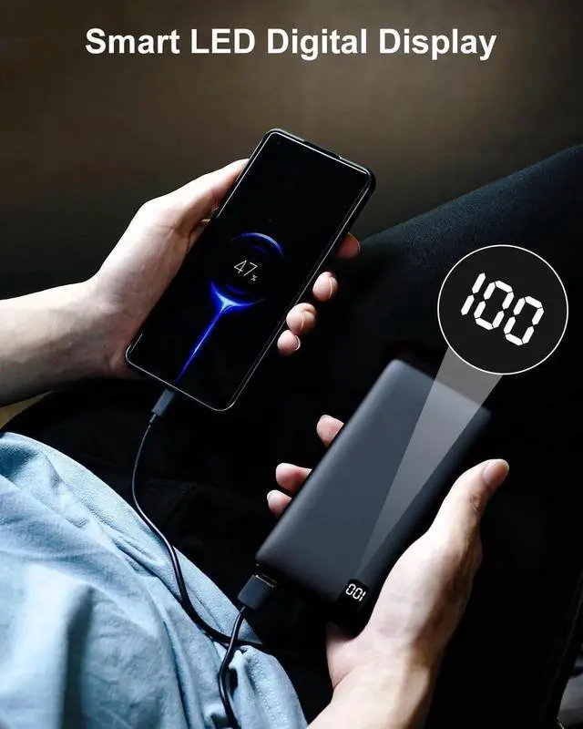 Alt view image 4 of 7 - JAENFONG Power Bank 26800mAh Portable Charger 22.5W Fast Charging PD QC 3.0 Compact External Battery Pack with LED Display and 4 USB Outputs for Cellphone Tablet