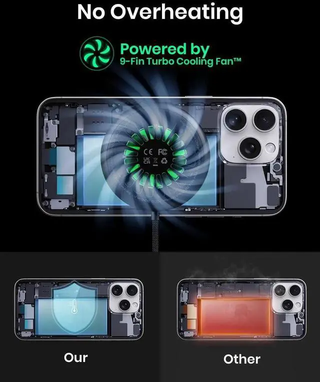 Alt view image 2 of 6 - Wireless Charger 15W Fast Charging Magnetic Wireless Charger Stand Travel Essential Wireless Charging Station with Sleep-Friendly Adaptive Light for iPhone 16/15/14/13/12 Series Airpods
