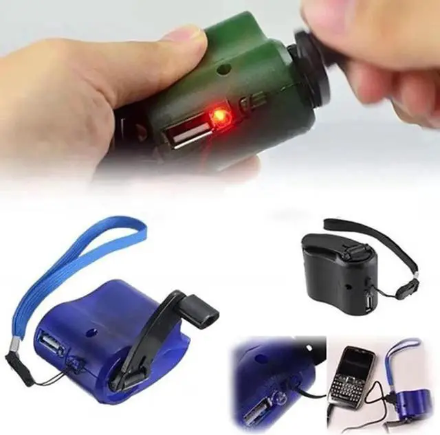 Alt view image 5 of 7 - JAENFONG Portable Hand Crank Generator - 5V USB Charger for Cell Phone Emergency Outdoor Mobile Phone Charging