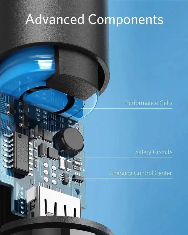 Alt view image 4 of 7 - JAENFONG PowerCore 5 000mAh Portable Charger Ultra-Compact 5K External Battery with Fast-Charging Technology 1 USB-A Port for iPhone iPad Galaxy and More