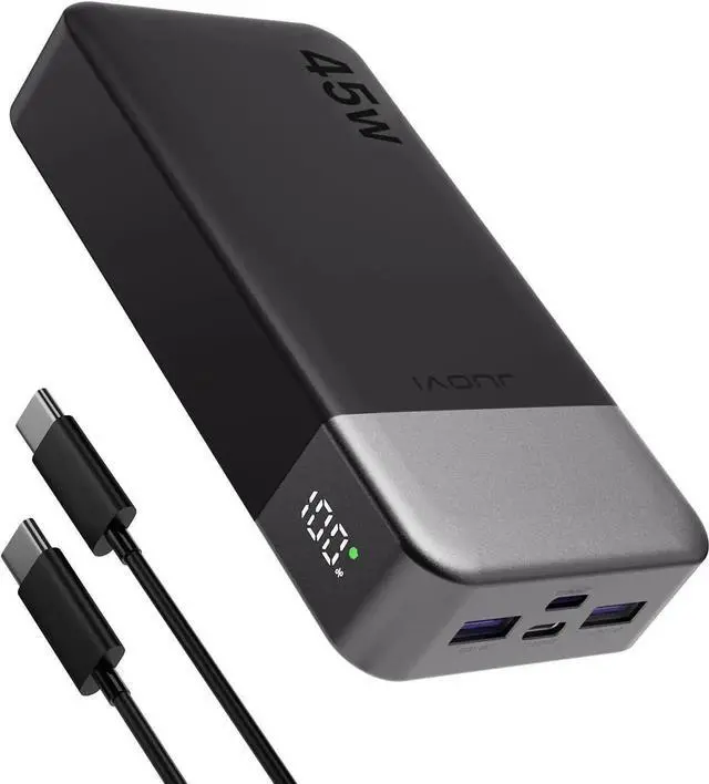 Main image of JAENFONG J2621 Power Bank Portable Charger 20000mAh 45W PD3.0 QC 4.0 Fast Charging Battery Pack with LED Display 2 USB-C 2 USB-A for iPhone 15 16 MacBook