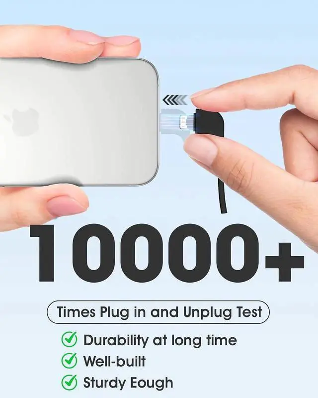 Alt view image 4 of 7 - JAENFONG Portable Charger Power Bank 5000mAh Small Battery Pack with Built-in Foldable AC Wall Plug and Cables Mini Battery Charger Compatible with iPhone 16 15 14 13 12 Google iPad etc