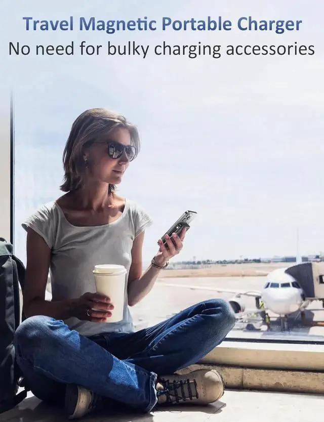Alt view image 5 of 6 - Magnetic Portable Charger 10000mAh Power Bank 5 in 1 Portable Charger with Built in Cable 20W Fast Charging for Magsafe Battery Pack Compatible with iPhone 16/15/14/13 Pro/Pro Max Series