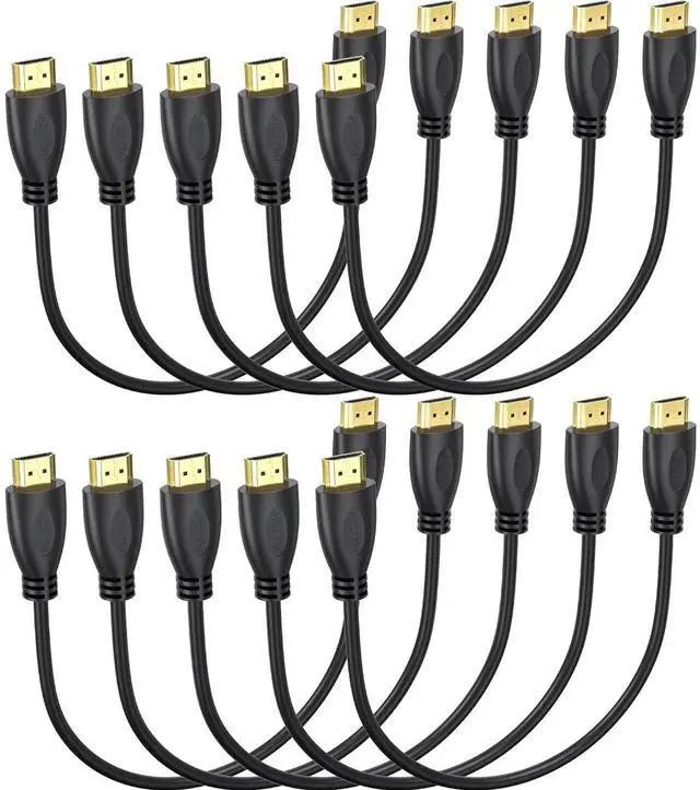 Main image of JAENFONG HDMI Cable 1FT 10-Pack 4K UHD HDMI 2.0 Cable Male to Male Adapter for ARC & CL3 Rated | for Laptop Monitor PS5 PS4 Xbox One Fire TV etc