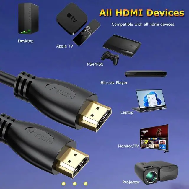 Alt view image 5 of 7 - JAENFONG HDMI Cable 1FT 10-Pack 4K UHD HDMI 2.0 Cable Male to Male Adapter for ARC & CL3 Rated | for Laptop Monitor PS5 PS4 Xbox One Fire TV etc