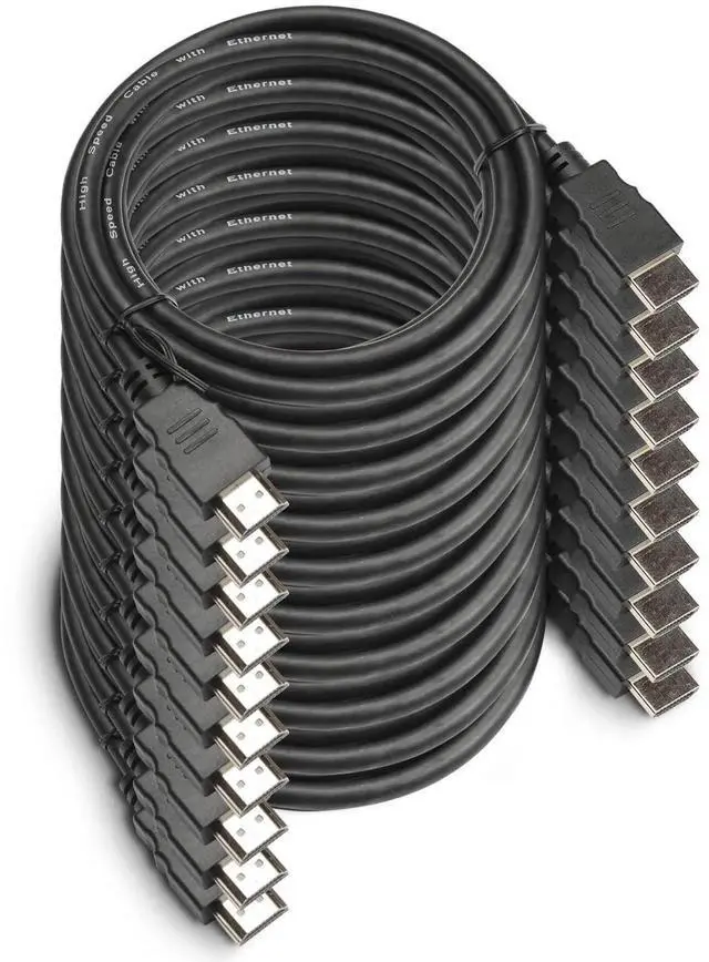 Main image of JAENFONG 6FT HDMI Cable 10-Pack High-Speed HDMI Cable for 4K 3D Ethernet ARC and 1080p Compatible with Blu-ray Xbox PS3