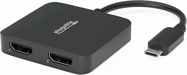 Main image of JAENFONG USB C to HDMI Adapter for Dual Monitors 4K 60Hz Compatible with Windows Chromebook USBC Thunderbolt USB4 Laptops MST Extended Display Type C Multi HDMI Port Adapter Driverless USBC-MSTH2