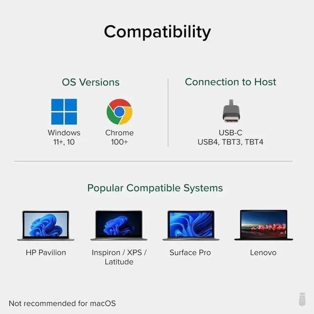 Alt view image 2 of 7 - JAENFONG USB C to HDMI Adapter for Dual Monitors 4K 60Hz Compatible with Windows Chromebook USBC Thunderbolt USB4 Laptops MST Extended Display Type C Multi HDMI Port Adapter Driverless USBC-MSTH2