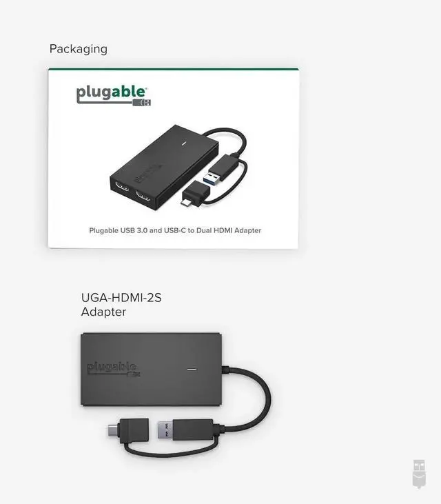 Alt view image 3 of 7 - JAENFONG Dual Monitor Adapter for M1/M2/M3/M4 macOS Systems Windows ChromeOS. Broad Compatibility - Thunderbolt USB-C USB 3.0 to HDMI Adapter for Dual Monitors 1920x1080 @60Hz SMI Driver Required