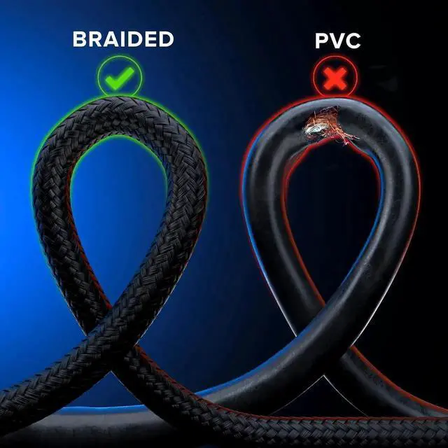 Alt view image 3 of 6 - JAENFONG HDMI Cable 4K Ultra HD 4 Foot (10 Pack) Nylon Braided HDMI 2.0 Cable High Speed 18Gbps 4K60Hz HDR 3D 2160p 1080p HDCP 2.2 ARC HDMI Cables for Monitors HDTV