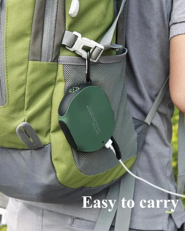 Alt view image 5 of 7 - JAENFONG Waterproof Portable Charger 10000mAh Outdoor Power Bank One of The Smallest and Lightest Battery Pack LED Compass High-Speed ??Charge Compatible for iPhone Android -Green