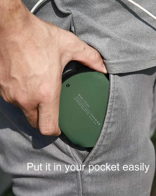 Alt view image 7 of 7 - JAENFONG Waterproof Portable Charger 10000mAh Outdoor Power Bank One of The Smallest and Lightest Battery Pack LED Compass High-Speed ??Charge Compatible for iPhone Android -Green