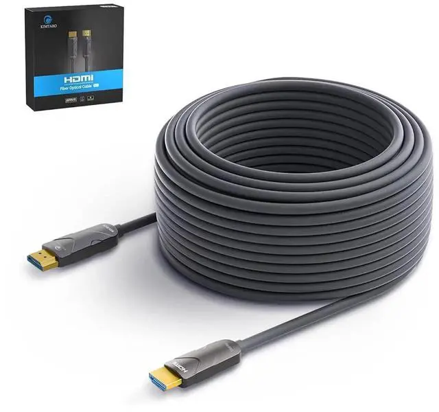 Main image of JAENFONG 4K HDMI Cable 100 ftFiber Optic HDMI Cord (HDMI2.0b 18Gbps 4K 60Hz 4:4:4 RGB 1080p) Ultra High Speed Uni-Directional Active Slim Cord Compatible with PC Laptop PS3 PS4 Projector HDTV