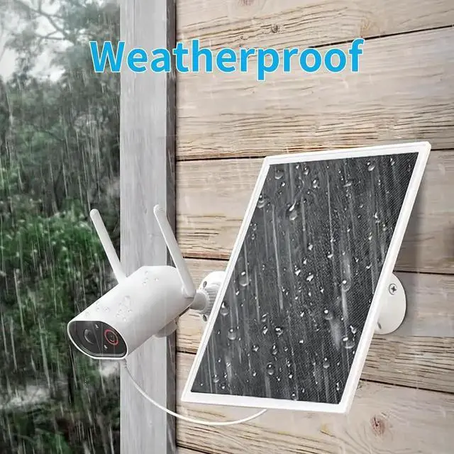 Alt view image 3 of 6 - JAENFONG Solar Panel Charger for Arlo Essential 2K Outdoor(2nd Gen)/Essential XL Camera(2nd Gen)/Essential Spotlight 5V 6W Continuously Charging 9.8ft Cable Weatherproof (2Pack)