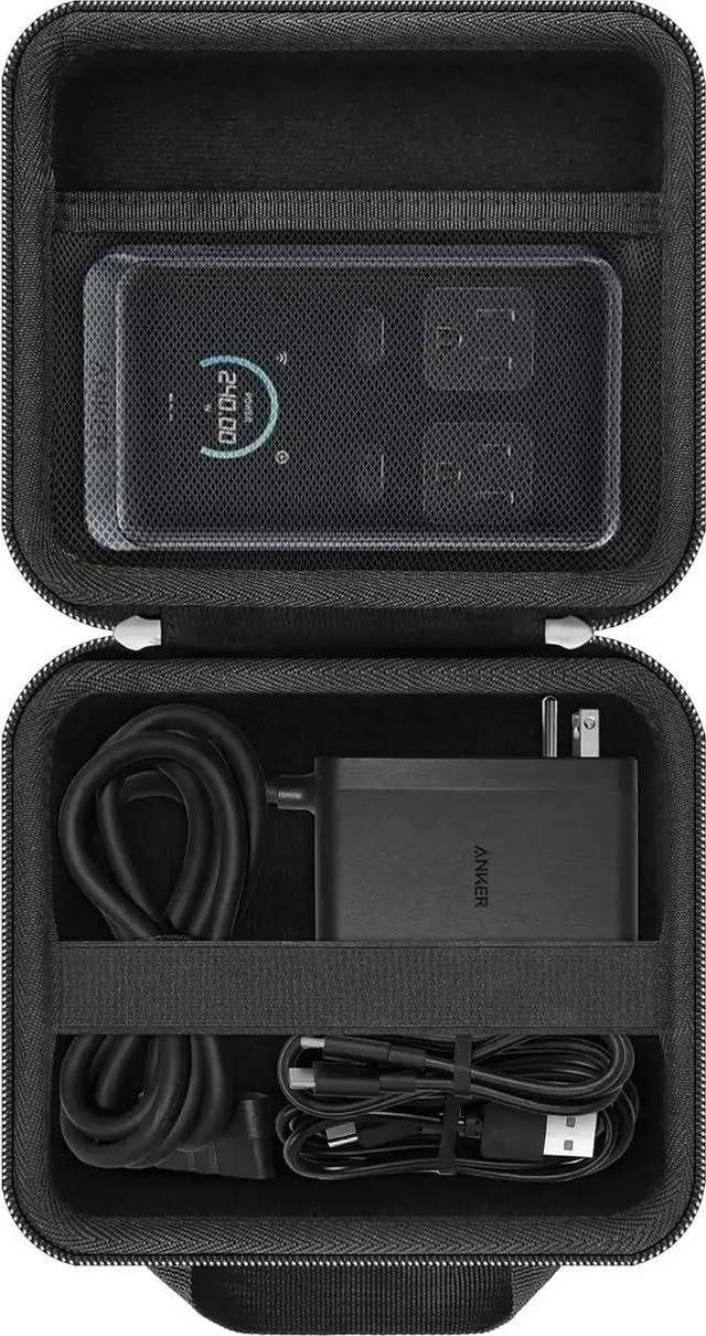 Main image of Hard Protective Case for Anker Prime 240W 8-in-1 Charging Station/Anker Prime 160W 14-Port Docking Station Organizer Bag for Adapter and Other Accessories (Case Only)