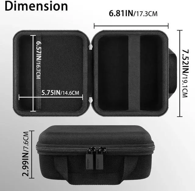 Alt view image 4 of 7 - Hard Protective Case for Anker Prime 240W 8-in-1 Charging Station/Anker Prime 160W 14-Port Docking Station Organizer Bag for Adapter and Other Accessories (Case Only)