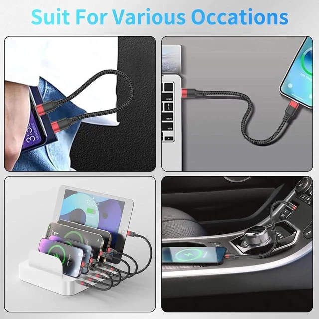 Alt view image 5 of 7 - JAENFONG 6 inch USB C to Lightning Cable Short 3 Pack USB C iPhone Charger Cable MFi Certified Braided 0.5ft Type C to Lightning Cable Fast Charging for iPhone 14 13 12 11 Pro Max XR XS SE