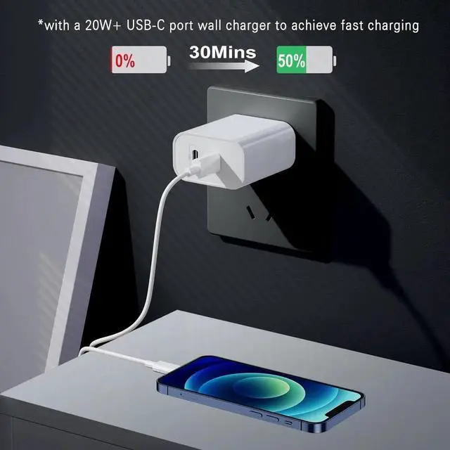 Alt view image 6 of 7 - JAENFONG USB C to Lightning Cable Carplay Cable 3FT Car iPhone Charger Fast Charging Cord for iPhone 14 13 12 11 Pro Max XR XS X 8 Plus Car Charging Cord