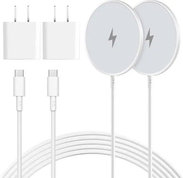 Main image of Magnetic Wireless Charger 2Pack 10FT Magsafe Charger Fast Mag-Safe Charging Wireless iPhone Charger Pad with Charging Plug for iPhone 16Pro Max/16Pro/16Plus/15Pro Max/15/14/13/12/AirPods3/Pro 2