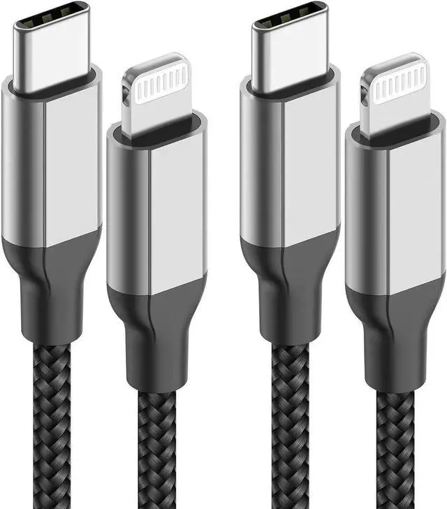 Main image of JAENFONG 2Pack MFi Certified 3ft USB-C to Lightning Cable - Fast Charging for iPhone 14-8 iPad