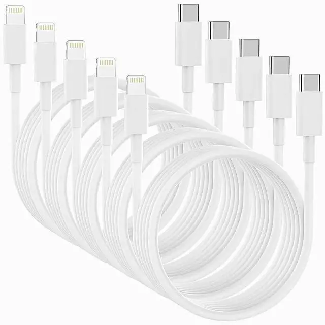 Main image of JAENFONG 5Pack MFi Certified USB C to Lightning Cable 6FT - Fast Charging for iPhone 14 to 8