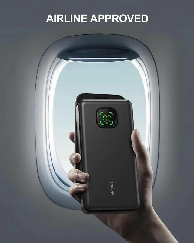 Alt view image 5 of 7 - JAENFONG 65W Power Bank 25000mAh Travel Essential USB C Laptop Portable Charger 100W Total Fast Charging Battery Pack for MacBook XPS iPad Tablet Steam Deck iPhone 16/15 Series Switch and More