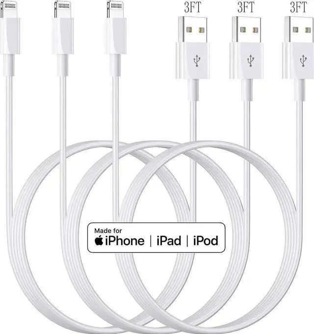 Alt view image 5 of 7 - JAENFONG 3ft 3Pack MFi Certified iPhone Charger Cord USB to Lightning Cable Fast Charging & Data Sync Compatible with iPhone 14/13/12/11/XR/XS/X/8/7/6/5/SE/iPad