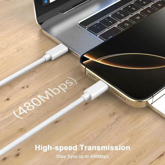 Alt view image 6 of 7 - USB C to USB C Charging Cable 10FT 2 Pack 60W Type C Charger Fast Charging Cable Nylon Braided 10FT Long Type C Charger Cord for iPhone 16/16 Plus/16 Pro/16 Pro Max/15/15 Pro/15 Pro Max iPad Pro