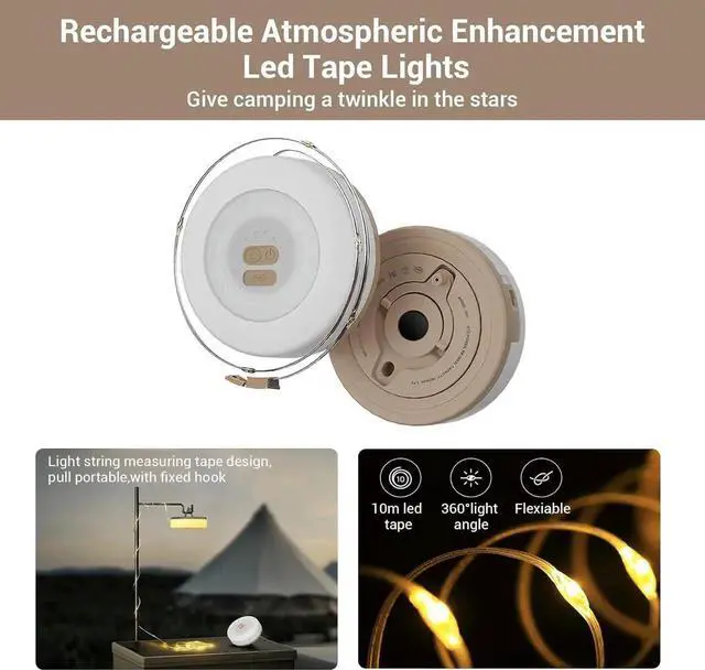 Alt view image 4 of 7 - Solar Panel Charging Bag for Outdoor Camping 10W 5V Charge for Phones and Device Contains 1 Rechargeable Folding Fan and 3 Different Rechargeable Camping Lamps 5 in 1 Camping Essentials Handbag