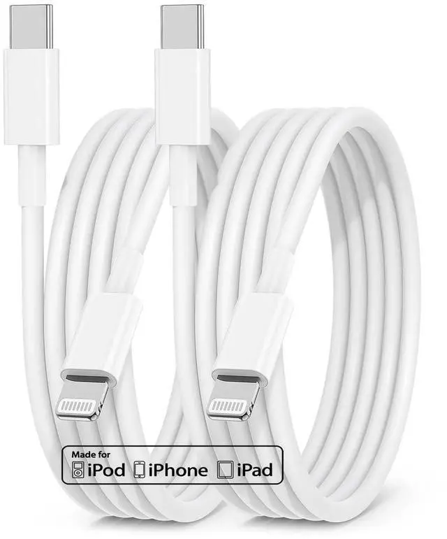 Main image of JAENFONG USB C to Lightning Cable 10ft for Certified 2Pack iPhone Fast Charger Cable Type C Port Support Long Charging Cord 10 Foot for iPhone 14 Pro Max/13 Pro/13/12 mini/11/X/XS/8/7 Plus/iPad