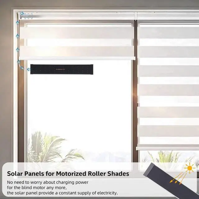 Alt view image 2 of 7 - JAENFONG USB Solar Panel - Small Solar Panel Charger 5v 5.5W with High Performance Monocrystalline for Motorized Blinds Windows Doorbell Security Camera Smart Phone