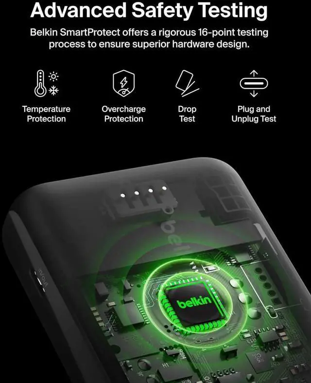 Alt view image 2 of 7 - JAENFONG Portable Charger Power Bank with Integrated Cable 20000 mAh 30W - Fast Charging USB C Power Delivery iPhone Charger - iPhone 16 Series iPad Pro Galaxy S25 Series & More - Blue