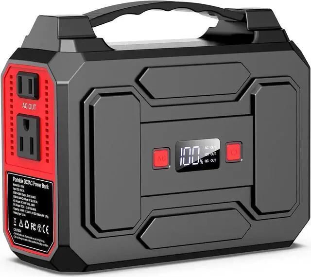 Main image of JAENFONG 146Wh Portable Power Station Bank 200W Peak(100W Rated) Solar Powered Power Bank with AC Outlet 110V 39600mAh USB QC3.0 Fasting Charging LED Flashlights for Home Camping Emergency
