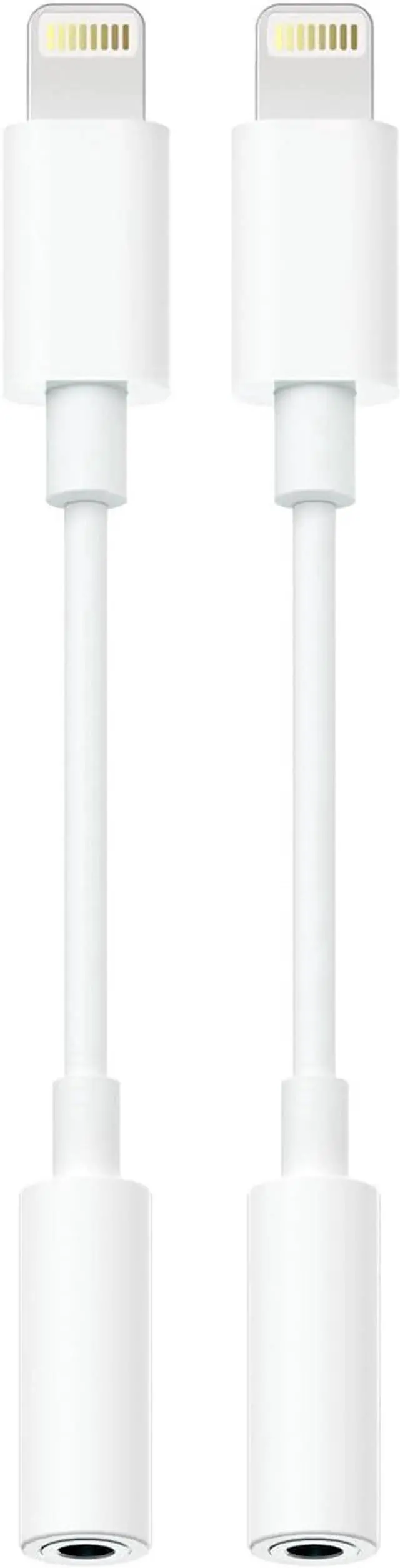 Main image of JAENFONG Lightning to 3.5mm Headphone Adapter for iPhone - 2 Pack Hi-Res iPhone Aux Adapter Converter Jack Dongle Audio Aux Cord for iPhone 14 13 12 11 X XS White