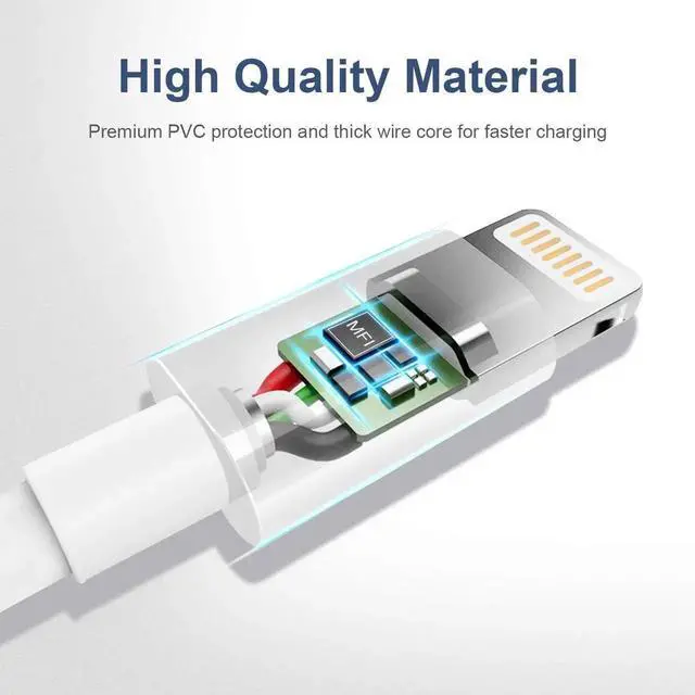 Alt view image 7 of 7 - JAENFONG iPhone Charger 6Pack 3FT Lightning Cable iPhone Charger Cable Charging Cord Compatible iPhone 14/13/12/12Pro/12ProMax/11/11Pro/11Pro MAX/XS/XS MAX/XR/X/8/8Plus/7/7Plus and More