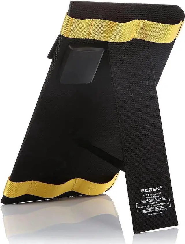 Alt view image 6 of 7 - JAENFONG Solar Phone Charger for iPhone 13W Portable Solar Charger with Kickstand for iPhones Smartphones Tablets GPS Units Speakers Gopro Cameras and Other Devices Camping Gadgets Emergency Kit