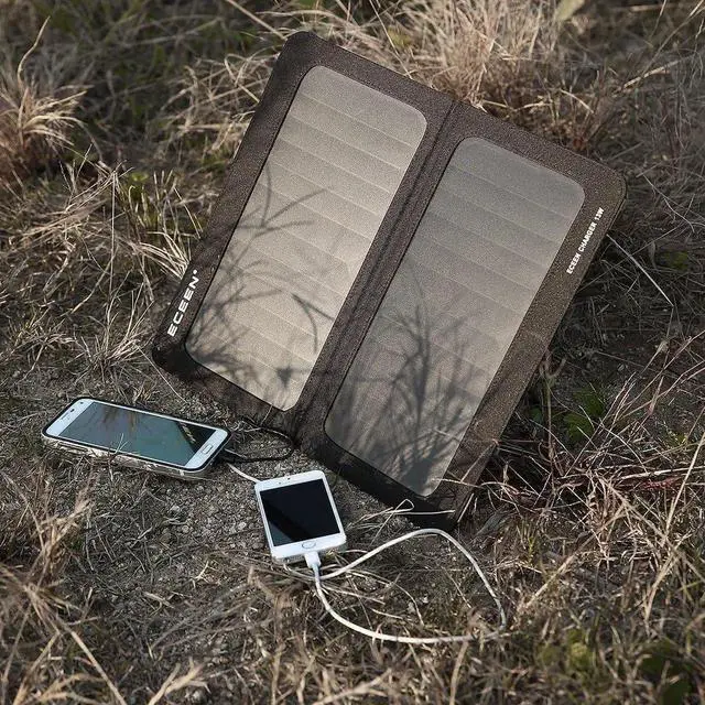 Alt view image 7 of 7 - JAENFONG Solar Phone Charger for iPhone 13W Portable Solar Charger with Kickstand for iPhones Smartphones Tablets GPS Units Speakers Gopro Cameras and Other Devices Camping Gadgets Emergency Kit