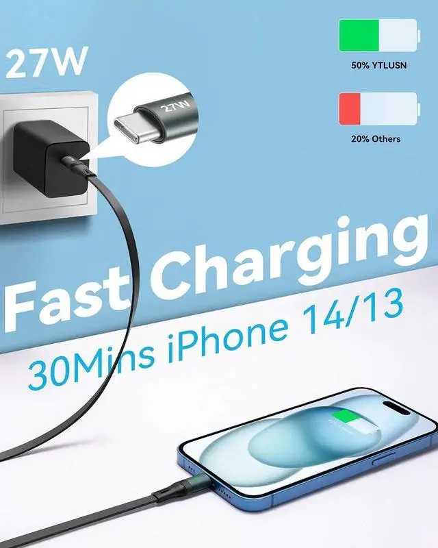 Alt view image 3 of 7 - JAENFONG Retractable USB Type C Lightning Cable 4Ft 2Pack Colide iPhone Charger Fast Charging for Car Mini USBC iPhone Cord for iPhone 14/13/12/11 Series/SE/iPad/CarPlay