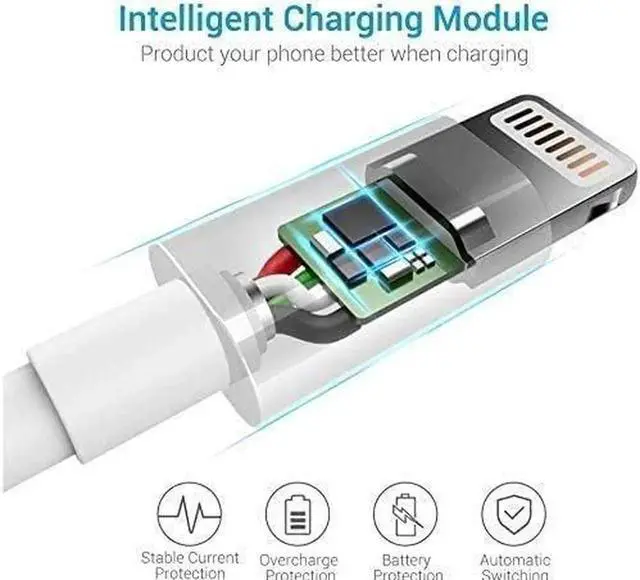 Alt view image 3 of 7 - JAENFONG iPhone Charger Lightning Cable 2 Pack MFi Certified USB iPhone Fast Chargering Cord Data Sync Transfer for 13/12/11 Pro Max Xs X XR 8 7 6 5 5s iPad iPod More Model Cell Phone Cables