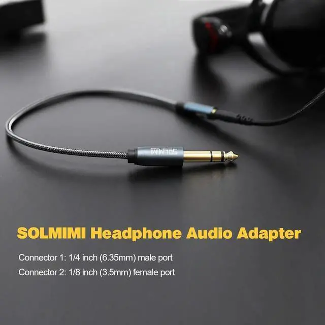 Alt view image 4 of 5 - JAENFONG 1/4 to 3.5mm Headphone Adapter 1/4 to 1/8 6.35mm Male to 3.5mm Female TRS Stereo Audio Adapter Cable for Headphone Mixer Guitar Piano Keyboard Amplifier Speaker and More - 1 Feet