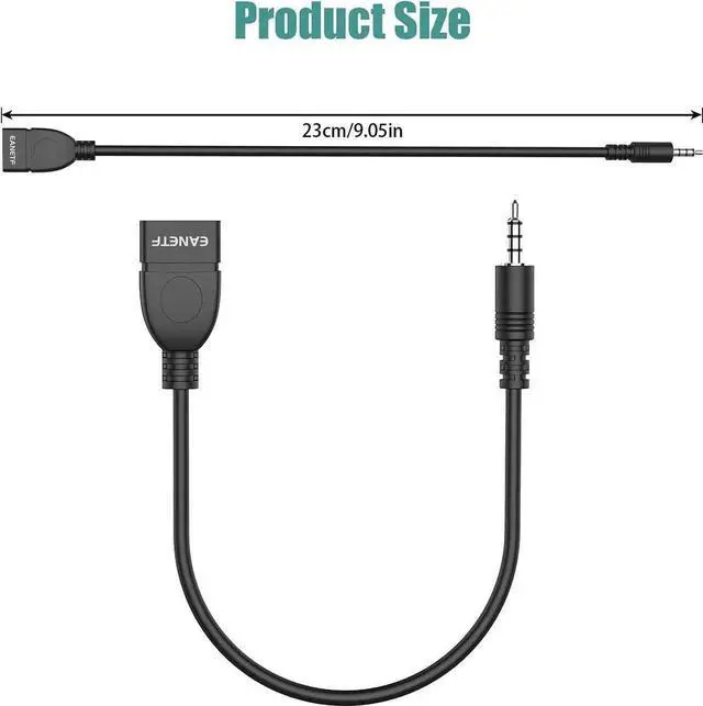 Alt view image 4 of 6 - JAENFONG USB to Aux Audio Adapter 2PCS 3.5mm Male to USB Female for Playing Music with U-Disk in Your Car orked only When Your CAR 3.5mm AUX Port Must has Audio decoding Function- No Power Supply